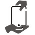 Zwei stilisierte Hände bilden gemeinsam ein schützendes Symbol für Nachhaltigkeit.